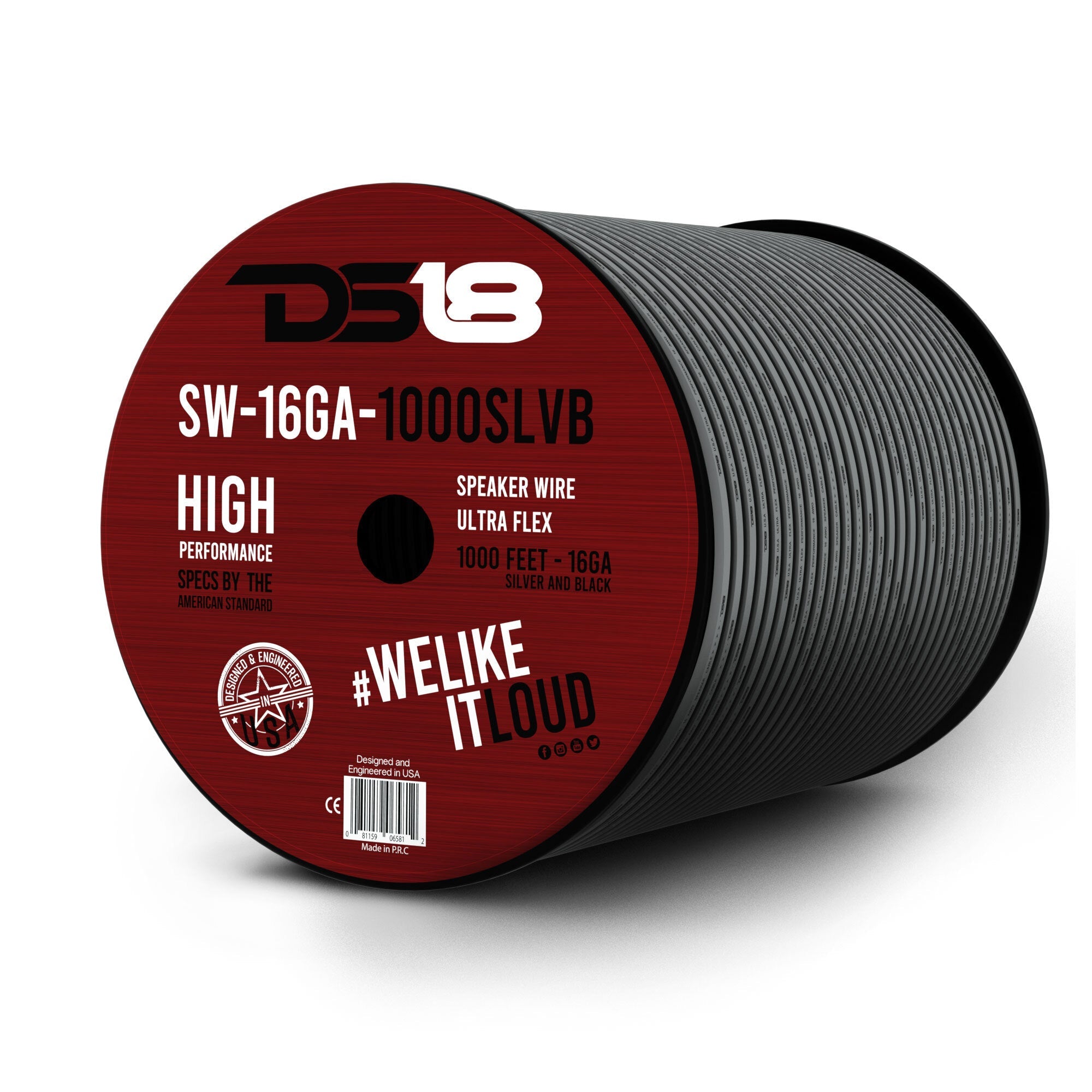 16-GA Speaker Wire 1000 Feet - Red