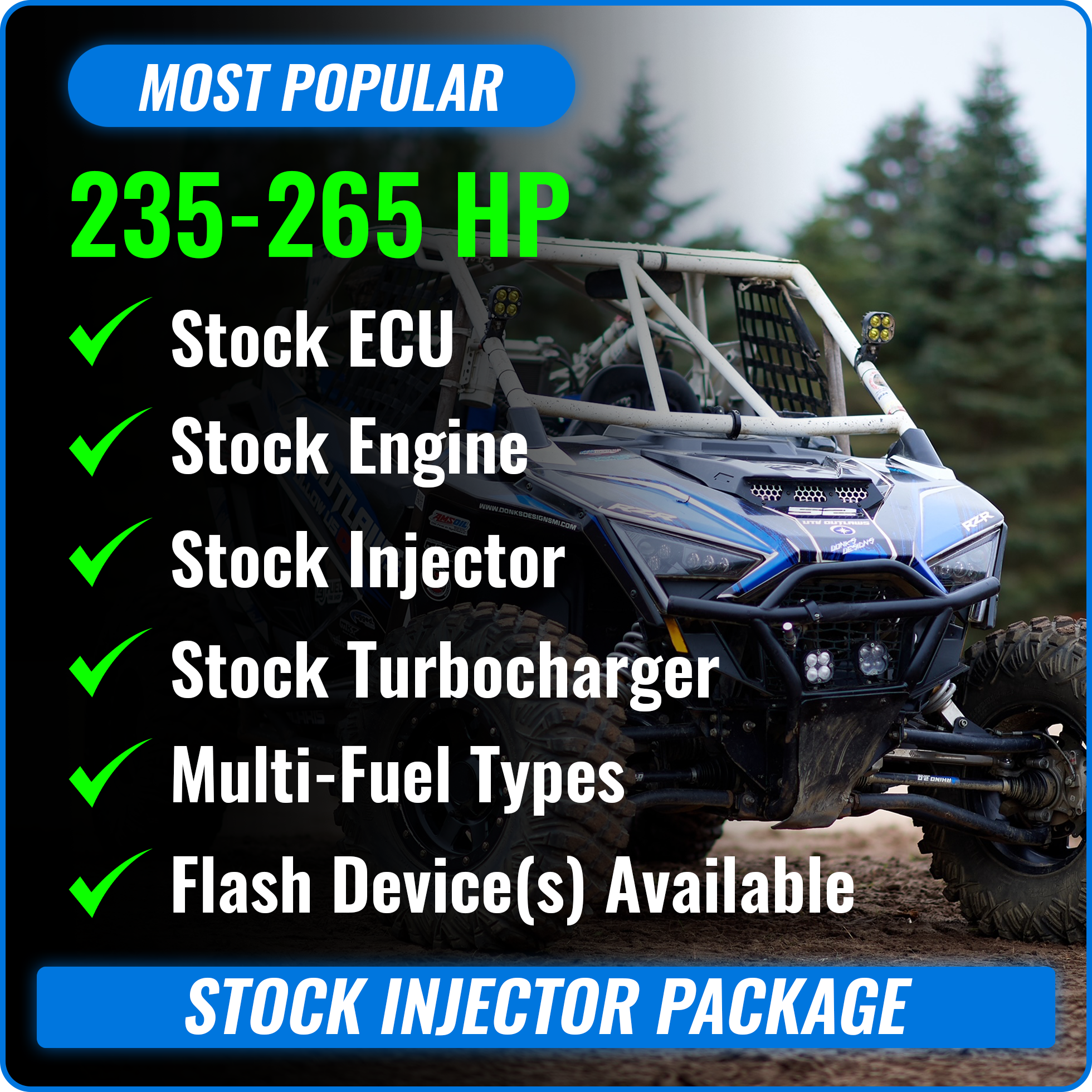 WSRD Stock Injector Packages | 2020-2026 Polaris Pro XP, Turbo R & Pro S (238-265HP)