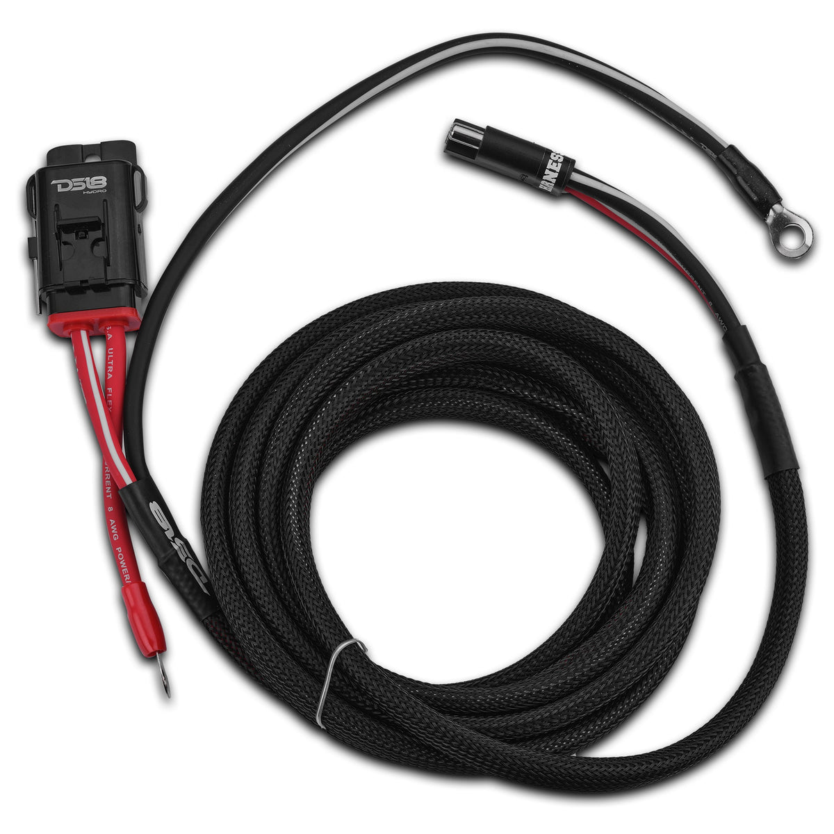 UTV 8-Gauge Power Harness Kit – 12ft Power & Ground Cables with Water-Resistant Fuse Holder for 4-Door UTVs