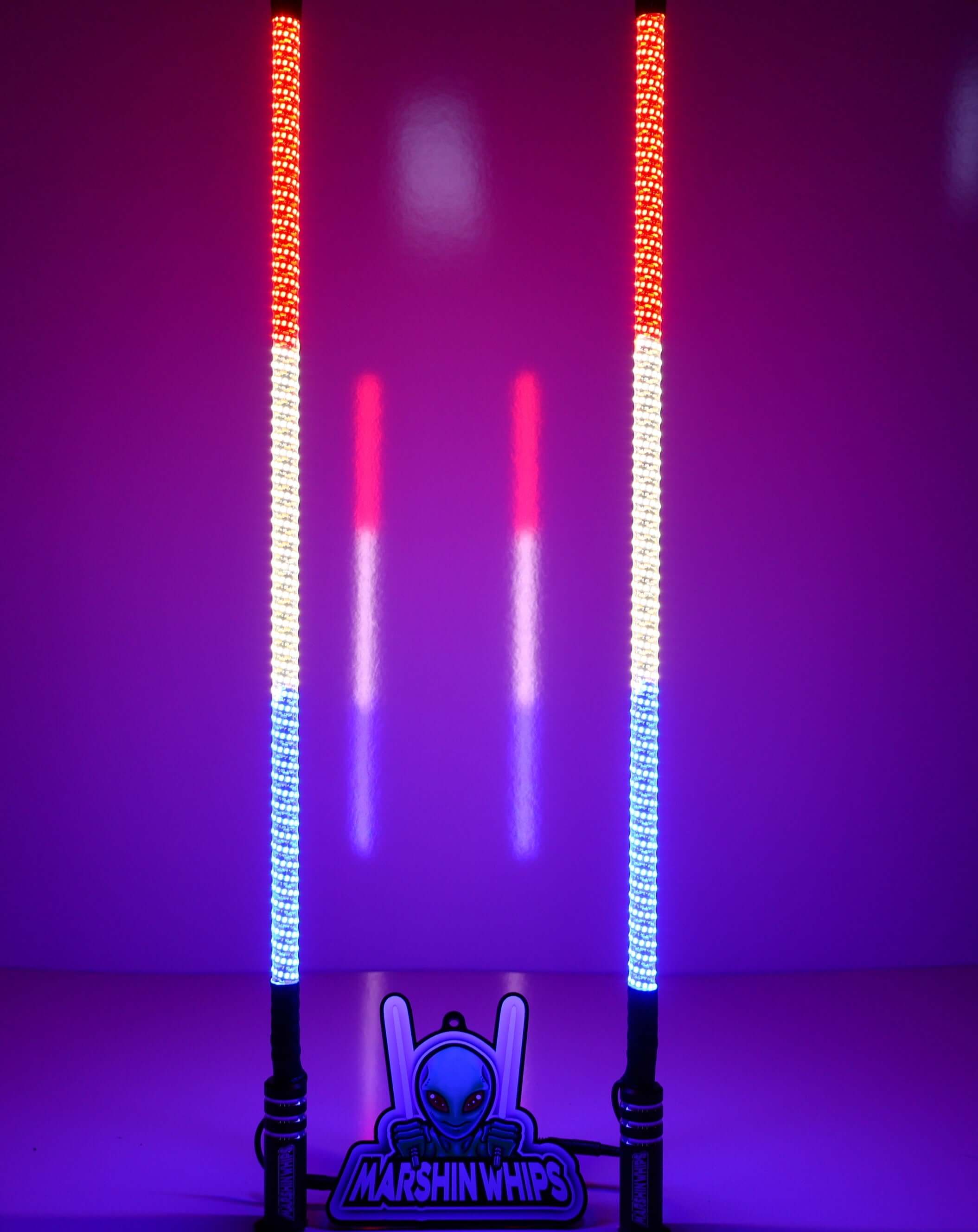 V2 Black Out LED Whip Set | Sleek Off-Road UTV Lights