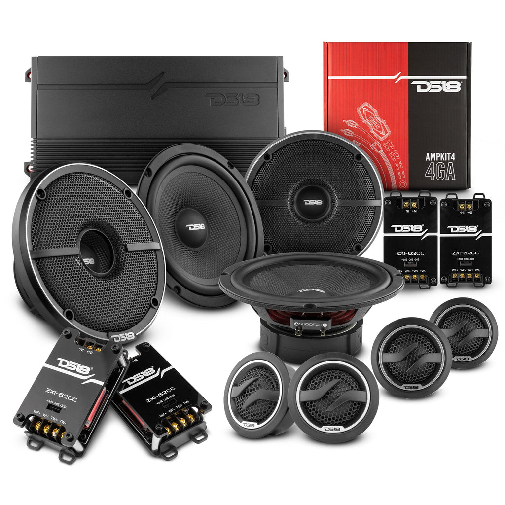 DS18 2006-2020 Honda Civic Front and Back Doors Sedan Speakers Better Upgrade/Replacement Package 1600 Watts