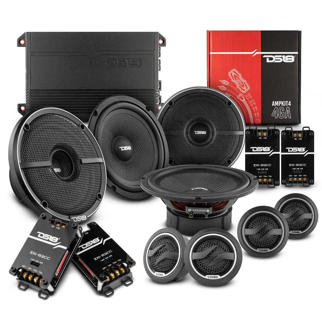 DS18 2008-2021 Honda CR-V Front and Back Doors Speakers Better Upgrade/Replacement Package 1600 Watts
