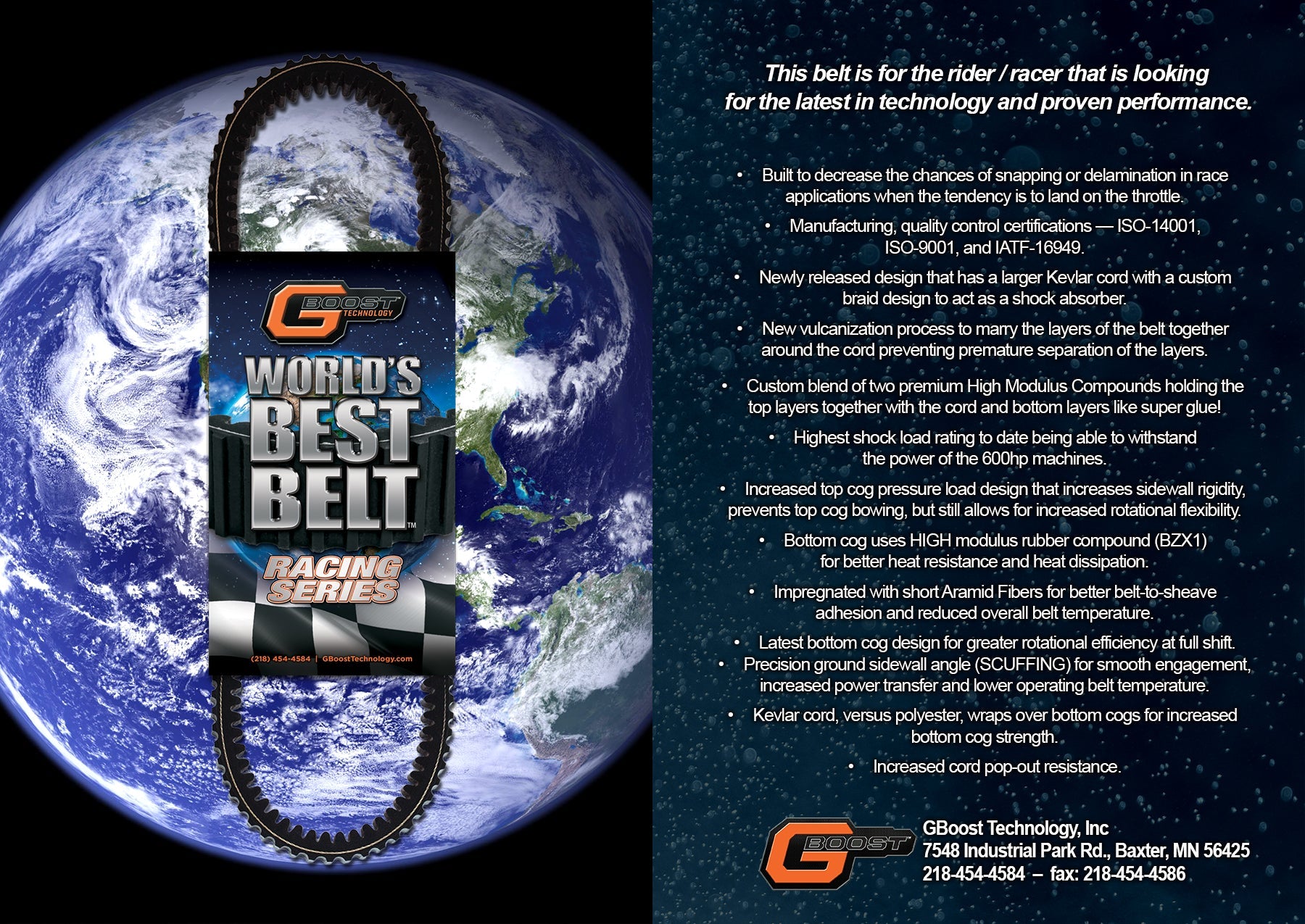 GBoost Racing Series World's Best Belt | Can-Am X3 & Defender