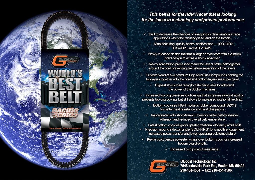 GBoost Racing Series World's Best Belt | Can-Am X3 & Defender