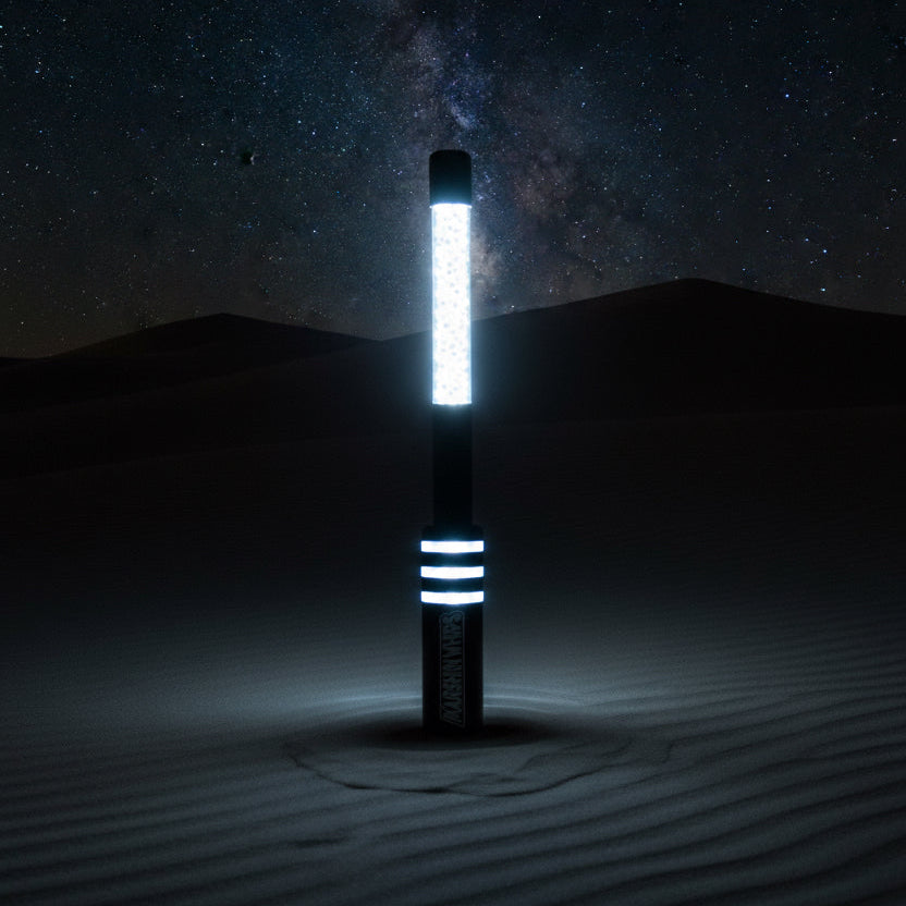 Crystal Grey Game Changer Single LED Whip | Marshin Whips