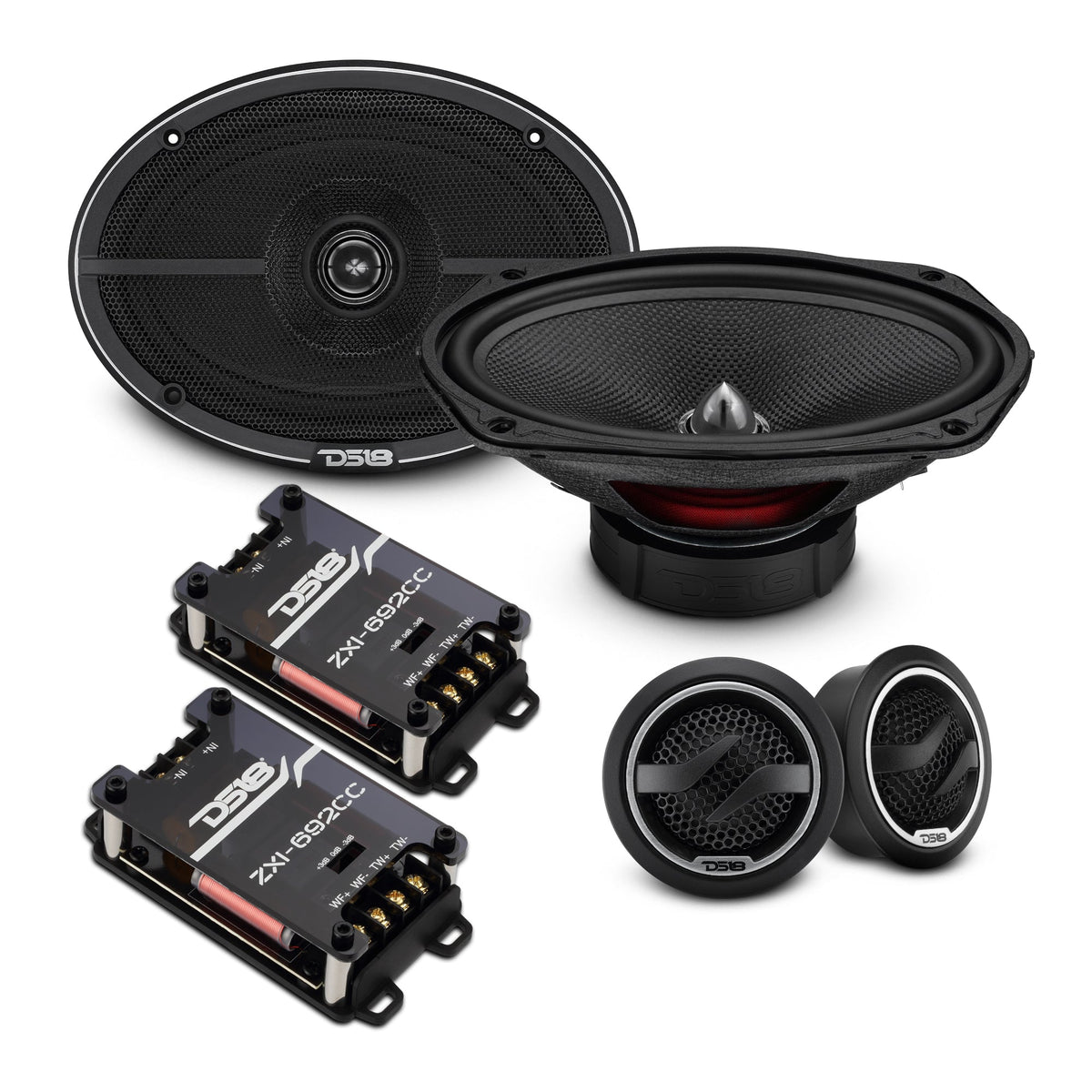 ZXI 6x9” 2-Way Component Speakers with Glass Fiber Cone | 120W RMS 4-Ohm