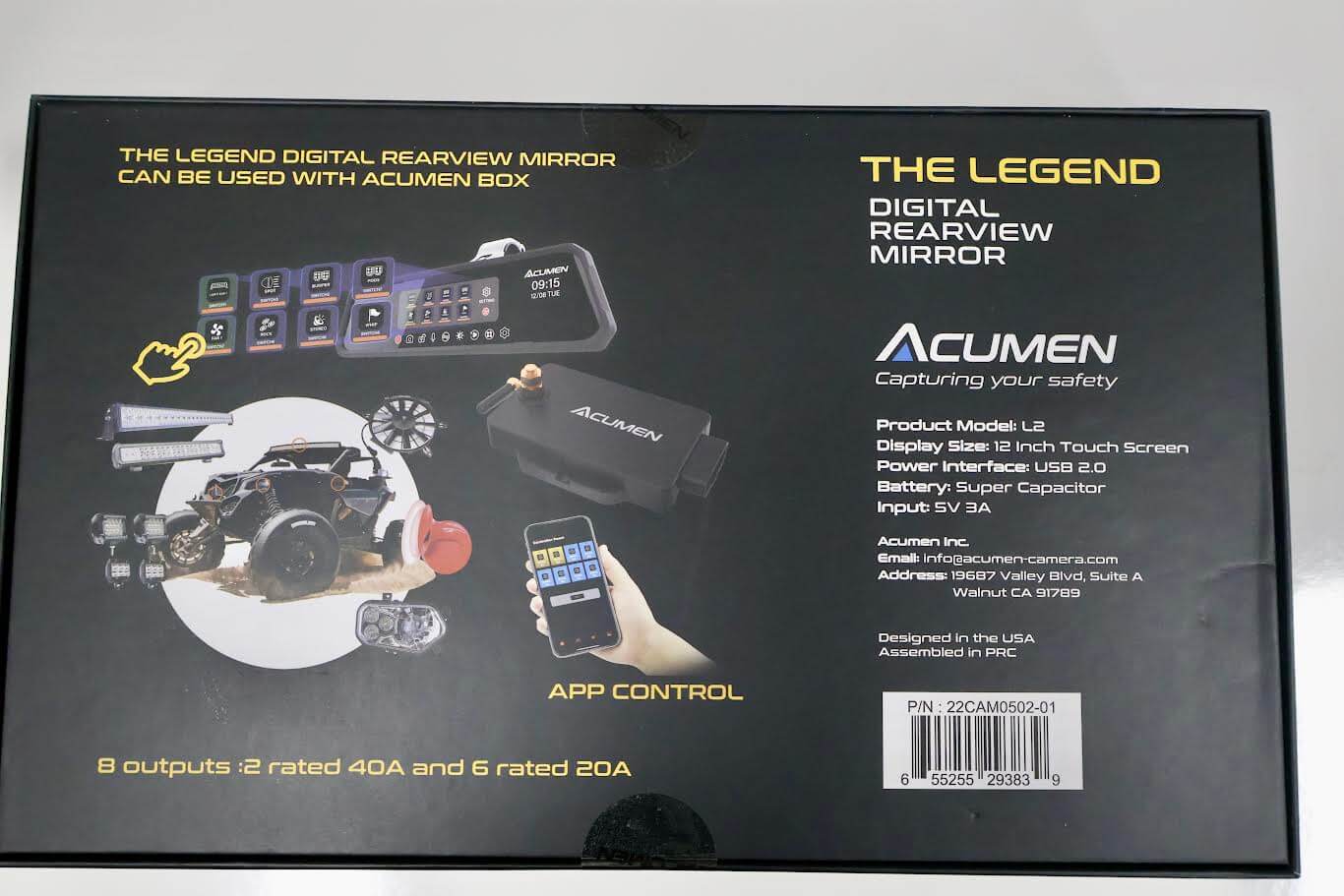 Acument Front/ Rearview mirror switch control system
