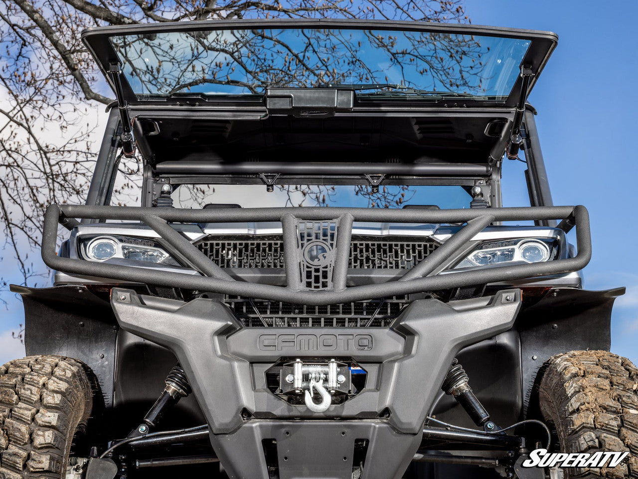 CFMOTO UForce 1000 MaxDrive Power Flip Glass Windshield