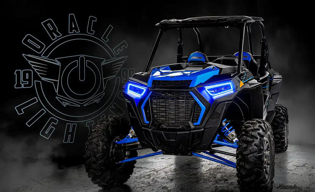 ORACLE Lighting 2014-2023 Polaris RZR 900 / 1000 Turbo Dynamic ColorSHIFT RGB+A Surface Mount Headlight Halo Kit