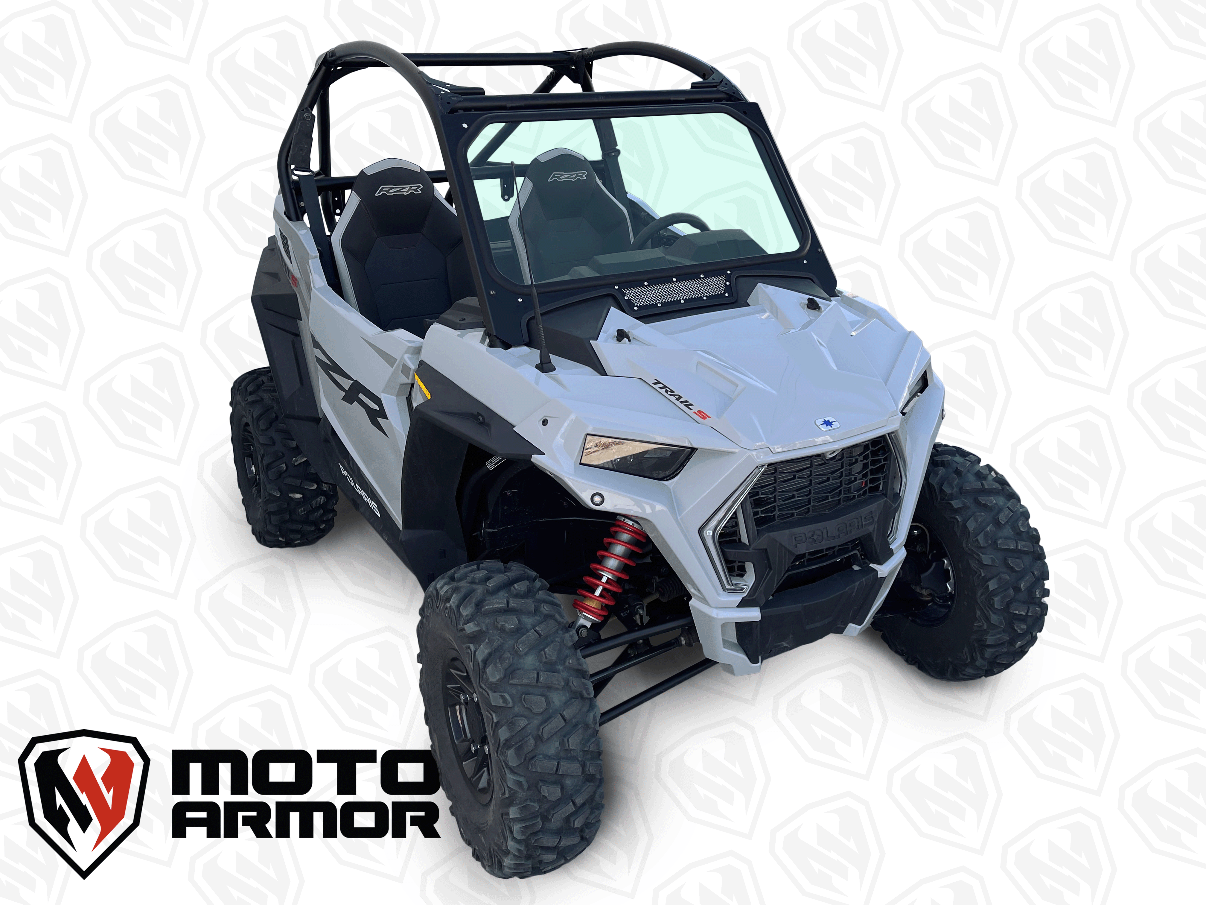 Glass Windshield with Vent for Polaris RZR Trail S