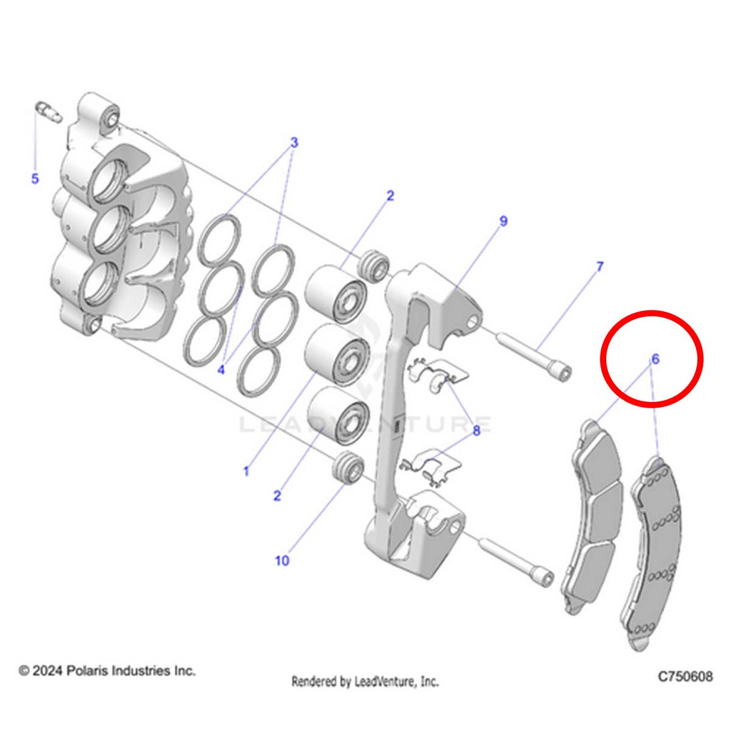 Polaris RZR Turbo R/ Pro S 2 & 4 Seat OE Brake Pad Kits (2 Pair)
