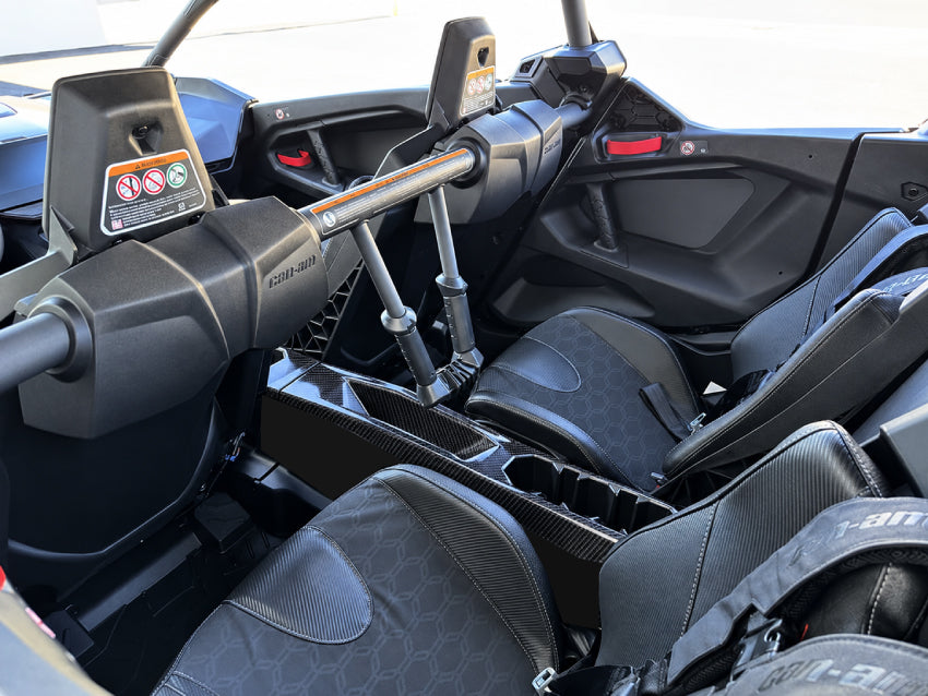 CAN AM MAVERICK R 'MAX' CARBON FIBER - REAR CENTER CONSOLE