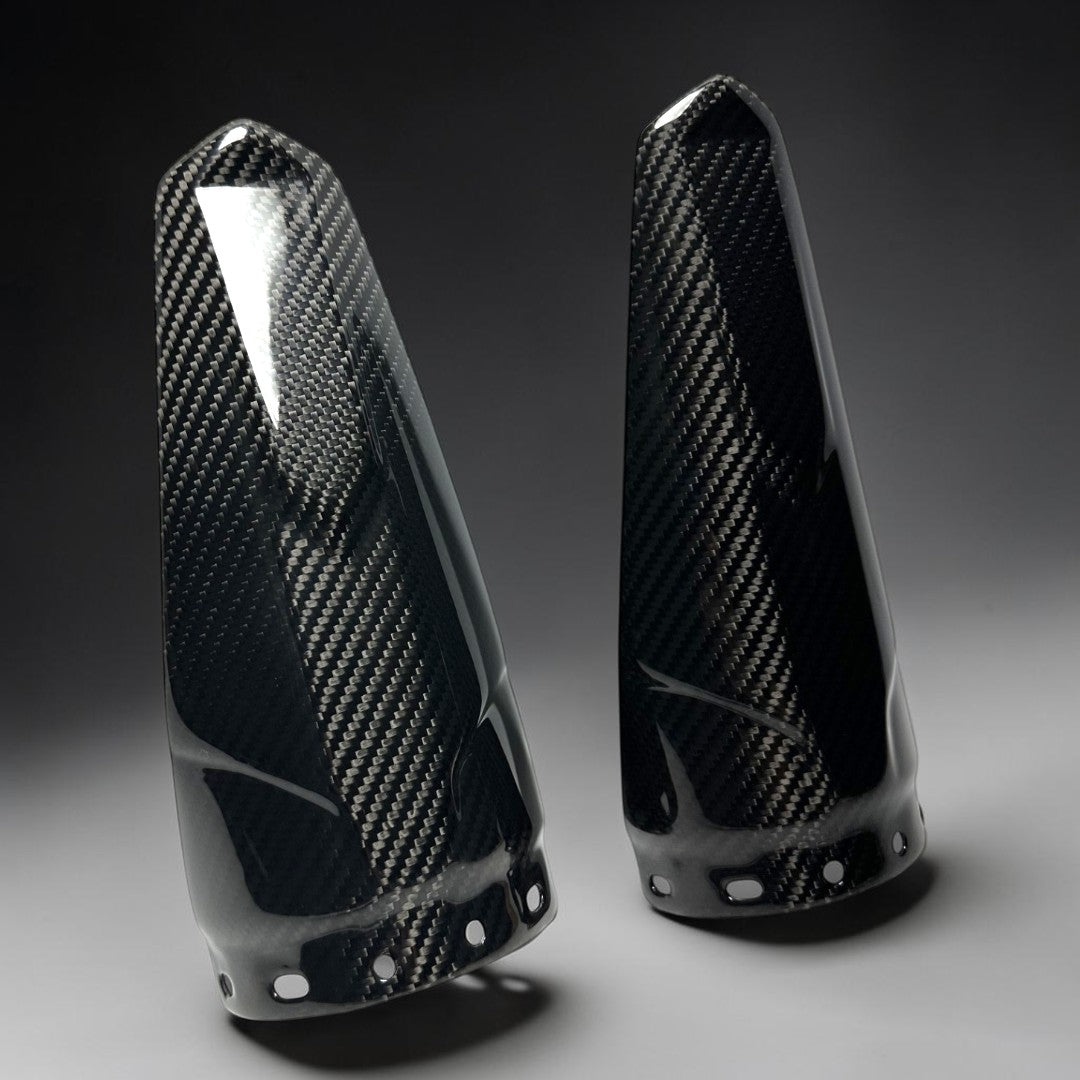 CAN AM MAVERICK R CARBON FIBER REAR SHOCK GUARD / SET