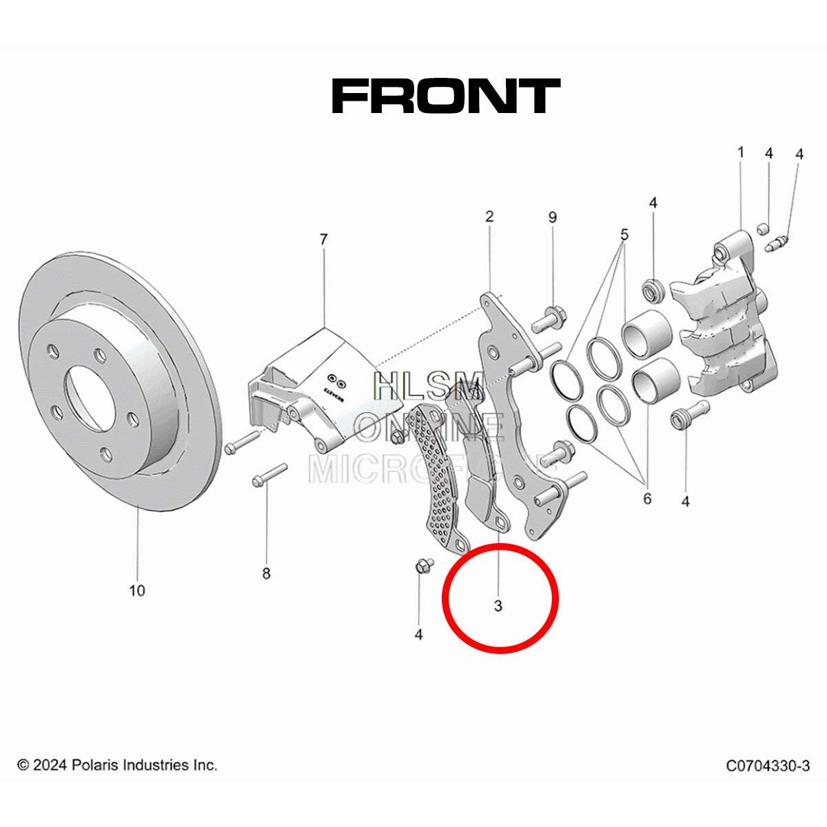 Polaris Expedition OE Front and Rear Brake Pads (2 pair)
